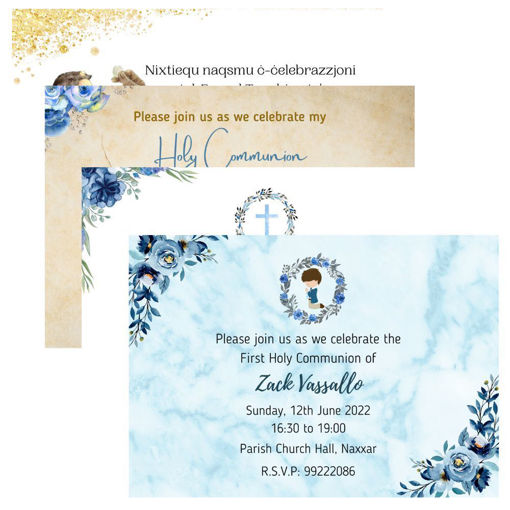 Picture of Holy Communion Invitations for Boys