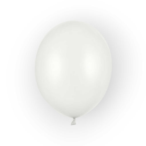Picture of LATEX BALLOONS METALLIC WHITE 5 INCH