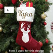 Picture of CHRISTMAS STOCKING RED REINDEER HEAD 46CM