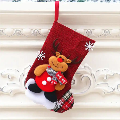 Picture of CHRISTMAS STOCKING REINDEER 22CM