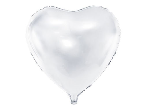 Picture of FOIL BALLOON HEART WHITE 24 INCH