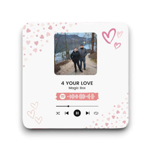 Picture of Personalised Valentine's Coaster Square (ValCoasterS4)