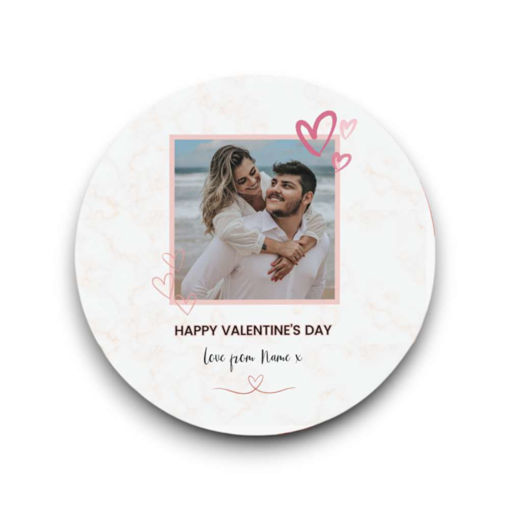 Picture of Personalised Valentine's Coaster Circle (ValCoasterC1)