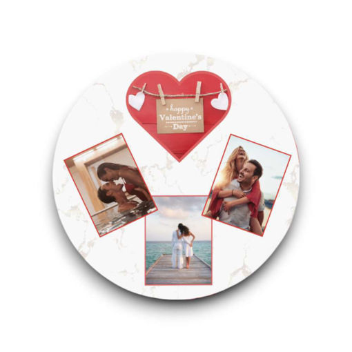 Picture of Personalised Valentine's Coaster Circle (ValCoasterC3)