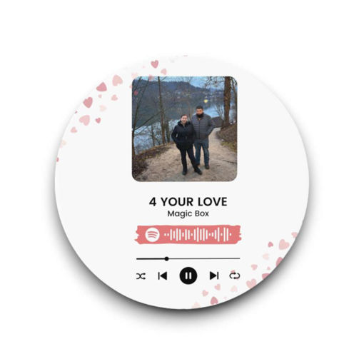 Picture of Personalised Valentine's Coaster Circle (ValCoasterC4)