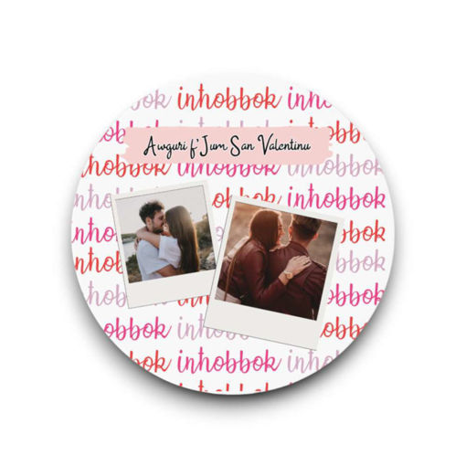 Picture of Personalised Valentine's Coaster Circle (ValCoasterC5)