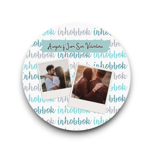 Picture of Personalised Valentine's Coaster Circle (ValCoasterC6)
