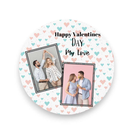 Picture of Personalised Valentine's Coaster Circle (ValCoasterC7)