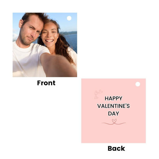 Picture of Personalised Valentine's Keyring Square (VKB1)