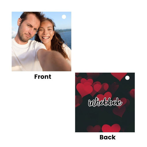 Picture of Personalised Valentine's Keyring Square (VKB6)