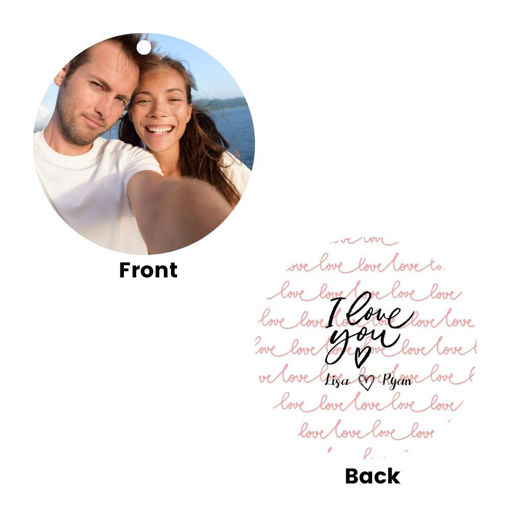 Picture of Personalised Valentine's Keyring Circle (VKB7)