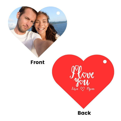 Picture of Personalised Valentine's Keyring Heart (VKB8)