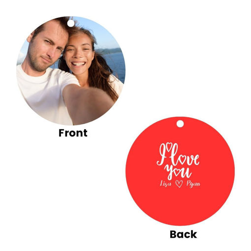 Picture of Personalised Valentine's Keyring Circle (VKB8)