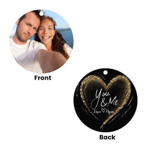 Picture of Personalised Valentine's Keyring Circle (VKB9)