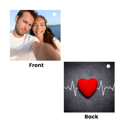 Picture of Personalised Valentine's Keyring Square (VKB10)