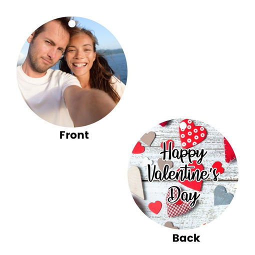 Picture of Personalised Valentine's Keyring Circle (VKB12)
