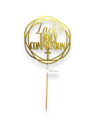 Picture of Personalised Holy Communion Cake Topper Design 1