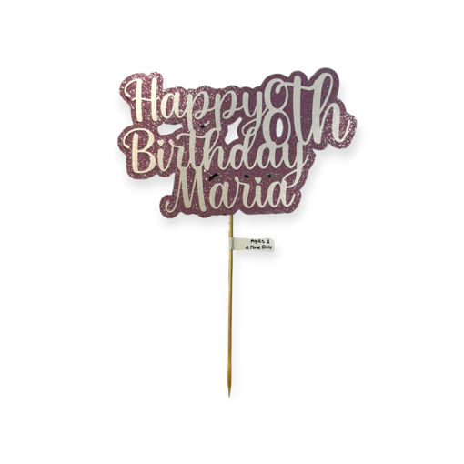 Picture of Personalised Cake Topper Ages 2 (two tone)