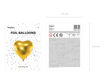 Picture of FOIL BALLOON HEART GOLD 18 INCH