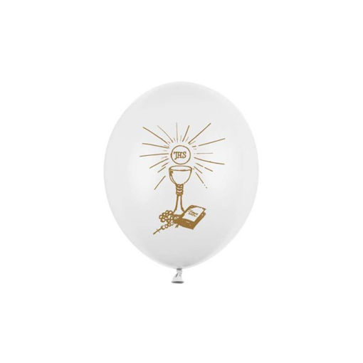 Picture of LATEX BALLOONS HOLY COMMUNION PASTEL WHITE 11 INCH - 6 PACK